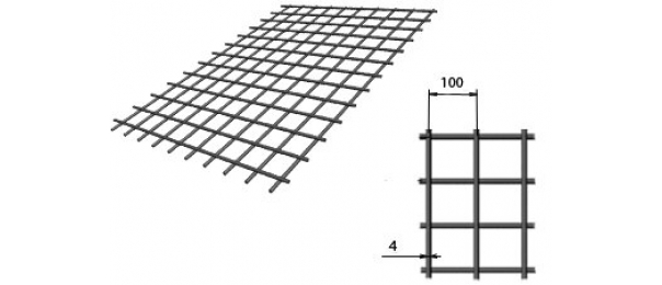 Сетка сварная (дорожная) 100х100х4мм 1,5х2м купить с доставкой в Ивантеевке