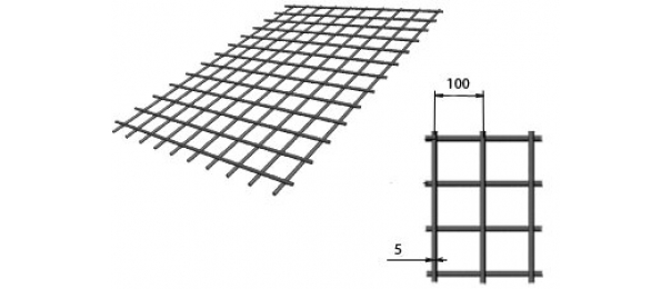 Сетка сварная (дорожная) 100х100х5мм 1,5х2м купить с доставкой в Ивантеевке