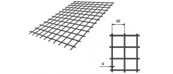 Сетка сварная (дорожная) 50х50х4мм 1х2м купить с доставкой в Ивантеевке